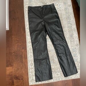 Black Faux Leather Pants